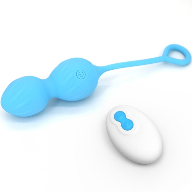 ARMONY — Blossoms pesas vaginales vibrador control remoto 10 vibraciones azul