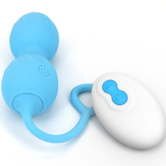 ARMONY — Blossoms pesas vaginales vibrador control remoto 10 vibraciones azul