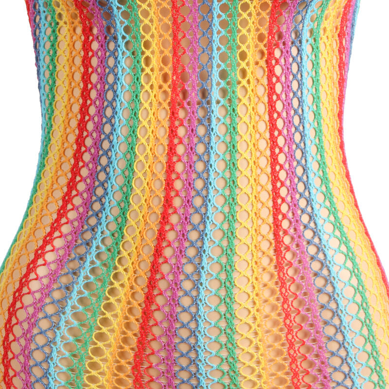 Subblime — Vestido de rejilla arcoíris talla única
