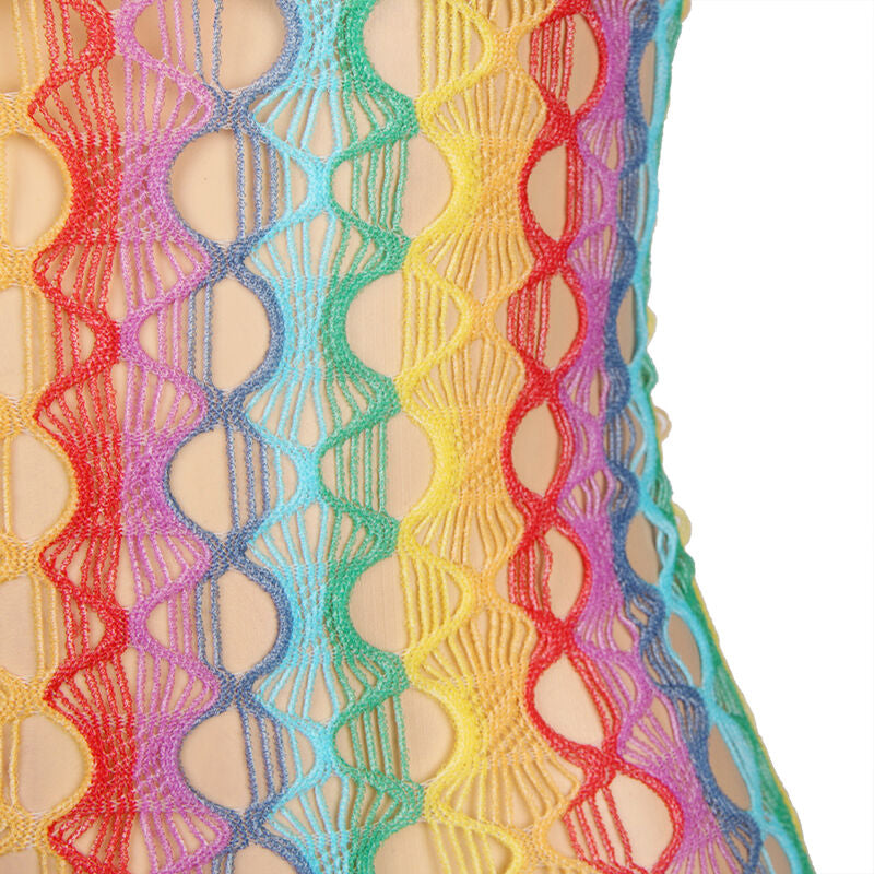 Subblime — Vestido de rejilla con hombros descubiertos arcoíris talla única
