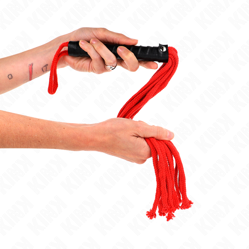 KINK — Látigo de cuerda rojo 56 cm