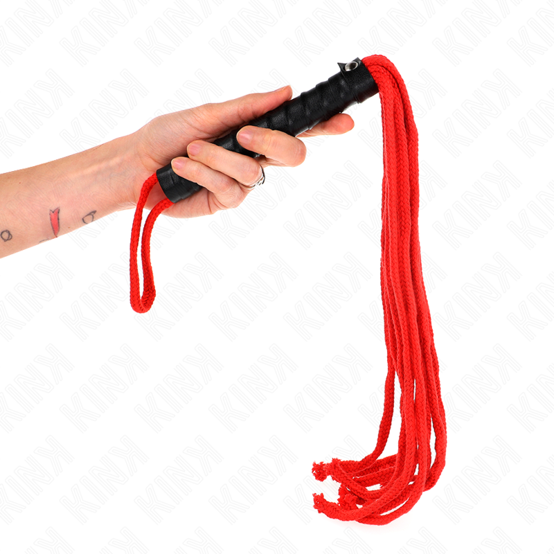 KINK — Látigo de cuerda rojo 56 cm