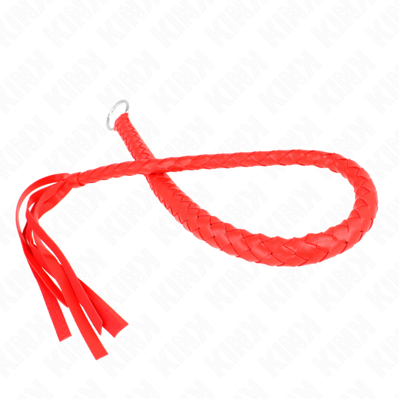 KINK — Látigo de serpiente con anillo de mano rojo 65 cm