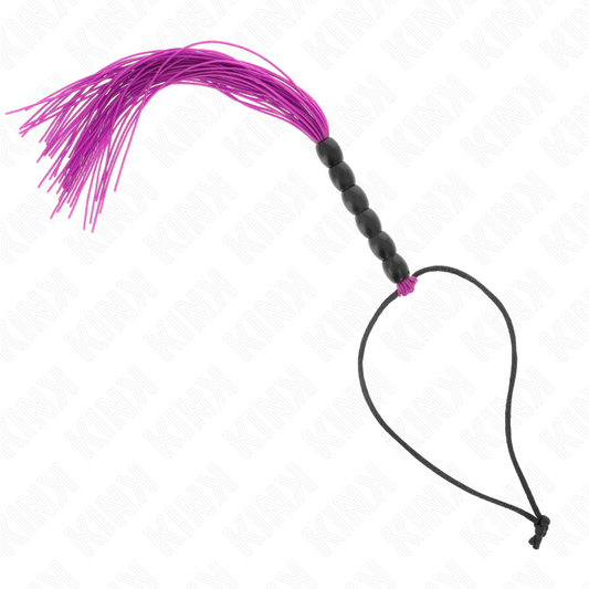 KINK — Mini látigo de silicona con agarre 6 bolas morado 26 cm