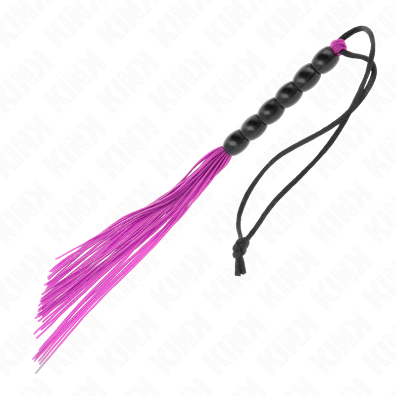 KINK — Mini látigo de silicona con agarre 6 bolas morado 26 cm