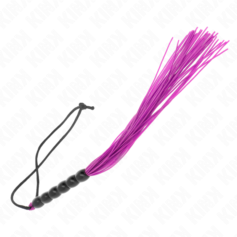 KINK — Mini látigo de silicona con agarre 6 bolas morado 26 cm