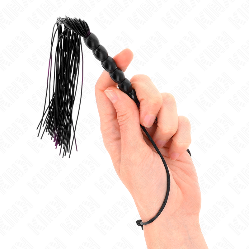 KINK — Mini látigo de silicona con agarre 6 bolas negro 26 cm
