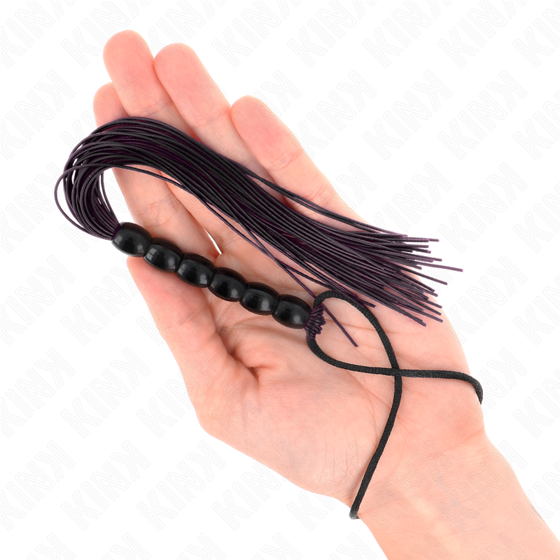 KINK — Mini látigo de silicona con agarre 6 bolas negro 26 cm