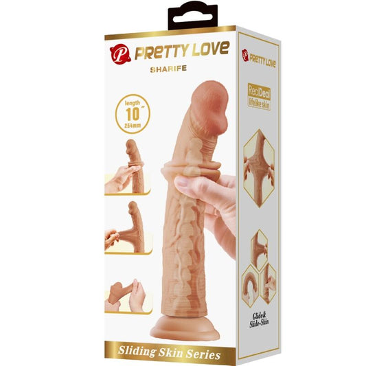 PRETTY LOVE Sharife — dildo realístico 25 cm natural