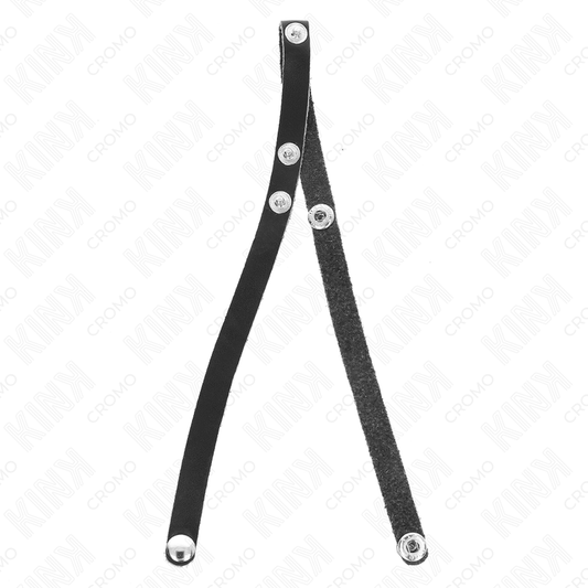 KINK — Anillo masculino de cuero con cierre a presión (39 x 1 cm)