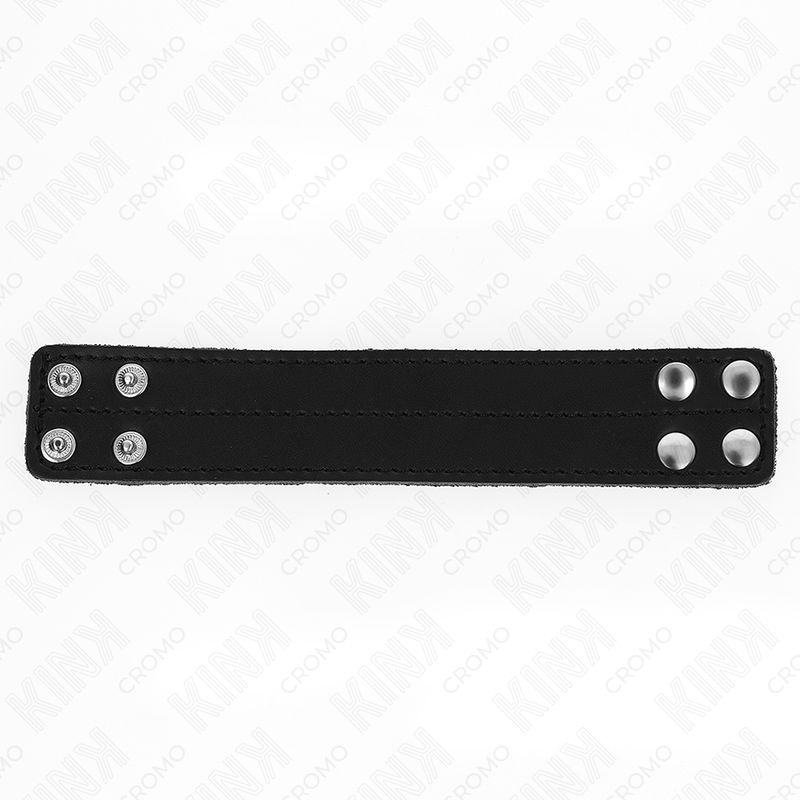 KINK — Anillo masculino de cuero con cierre a presión (18.5 x 3.3 cm)