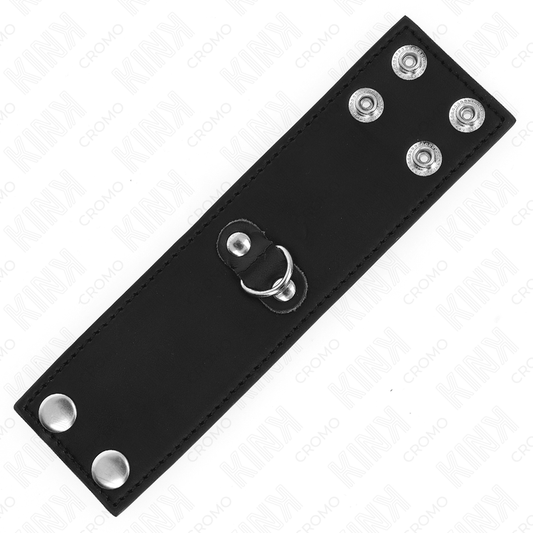 KINK — Anillo masculino de cuero con cierre a presión (18 x 5 cm)