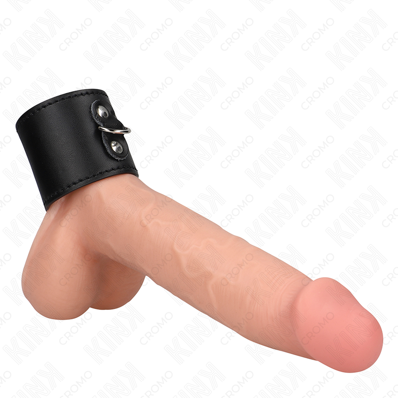 KINK — Anillo masculino de cuero con cierre a presión (18 x 5 cm)