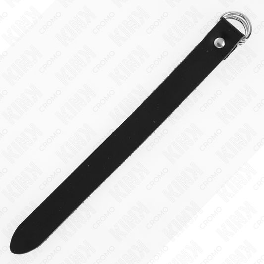 KINK — Anillo masculino de cuero con cierre a presión (22 x 2 cm)