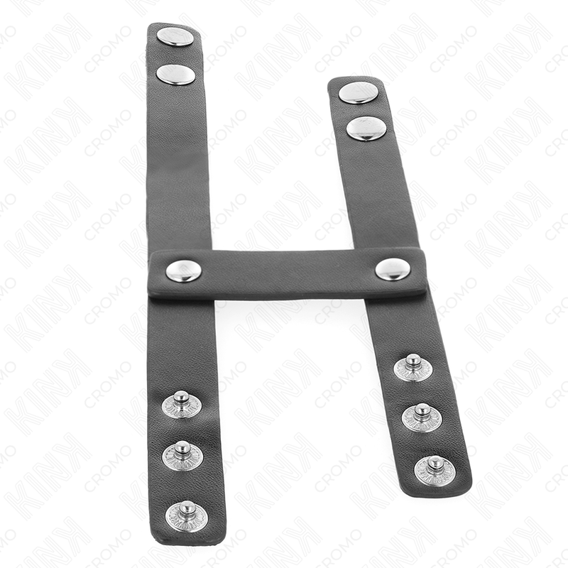 KINK — Anillo masculino doble de polipiel ajustable