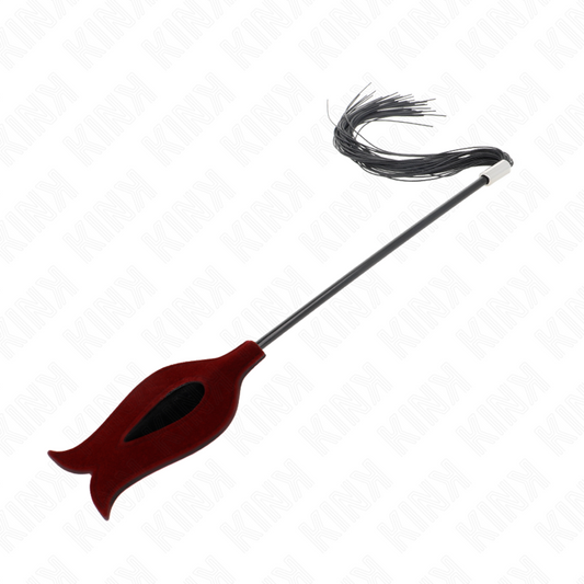 KINK — Látigo de borla de silicona con forma de rosa 45 cm