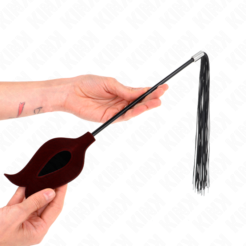 KINK — Látigo de borla de silicona con forma de rosa 45 cm