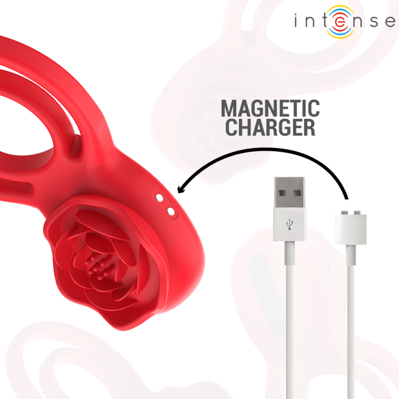 INTENSE - Gail rosa estimuladora 10 vibraciones rojo con control remoto