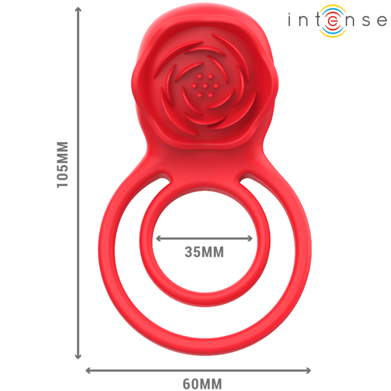 INTENSE - Gail rosa estimuladora 10 vibraciones rojo con control remoto
