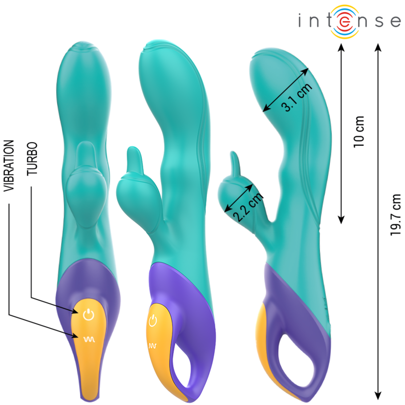 INTENSE - Fred vibrador rabbit recargable azul