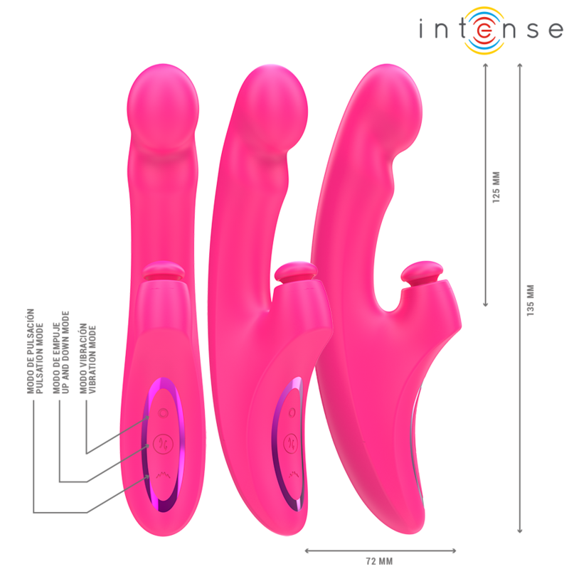 INTENSE Emi — vibrador multifunción 3 en 1 rosa