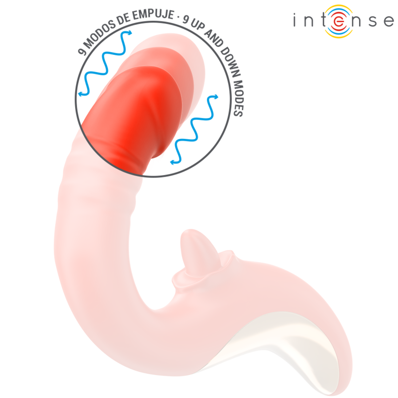 INTENSE Paulina — vibrador y estimulador en forma de U rojo