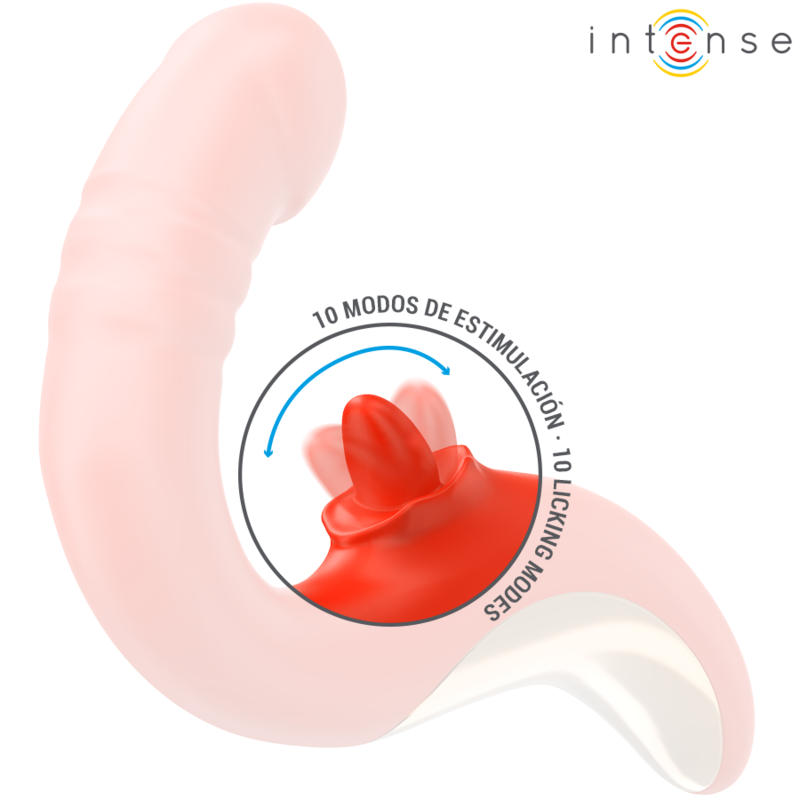 INTENSE Paulina — vibrador y estimulador en forma de U rojo