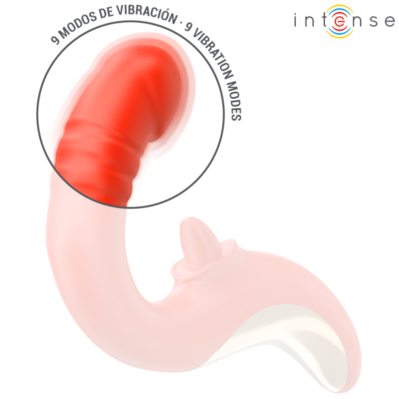 INTENSE Paulina — vibrador y estimulador en forma de U rojo