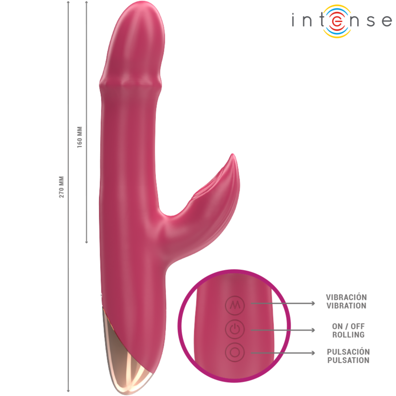 INTENSE Chloe — vibrador multifunción 3 en 1 rojo