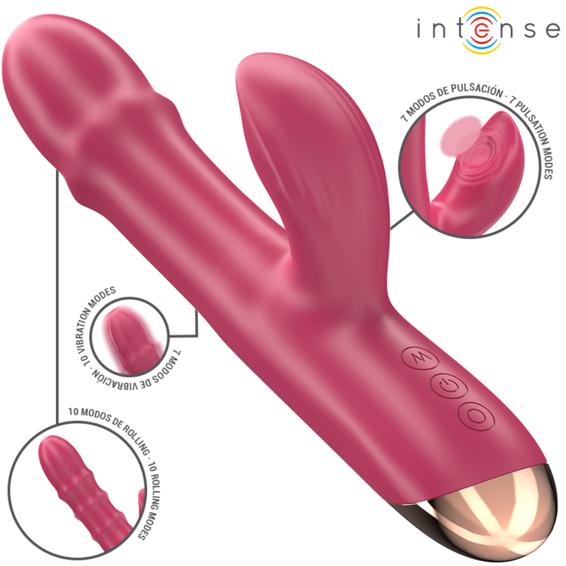 INTENSE Chloe — vibrador multifunción 3 en 1 rojo