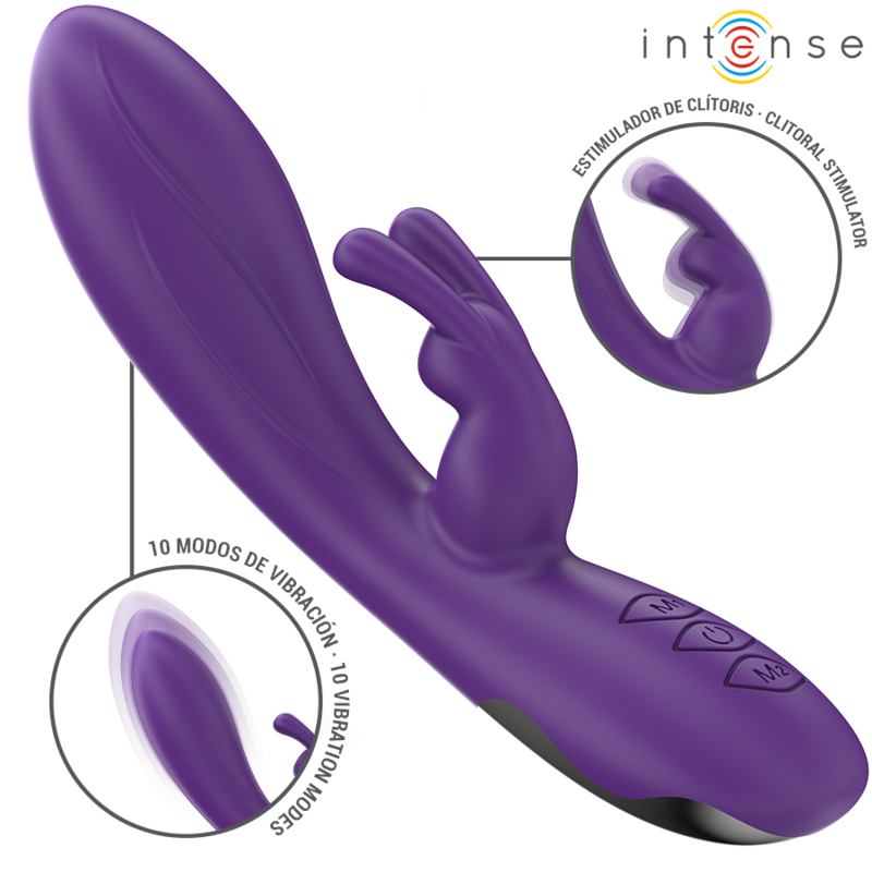 INTENSE Randall — vibrador rabbit 10 vibraciones morado