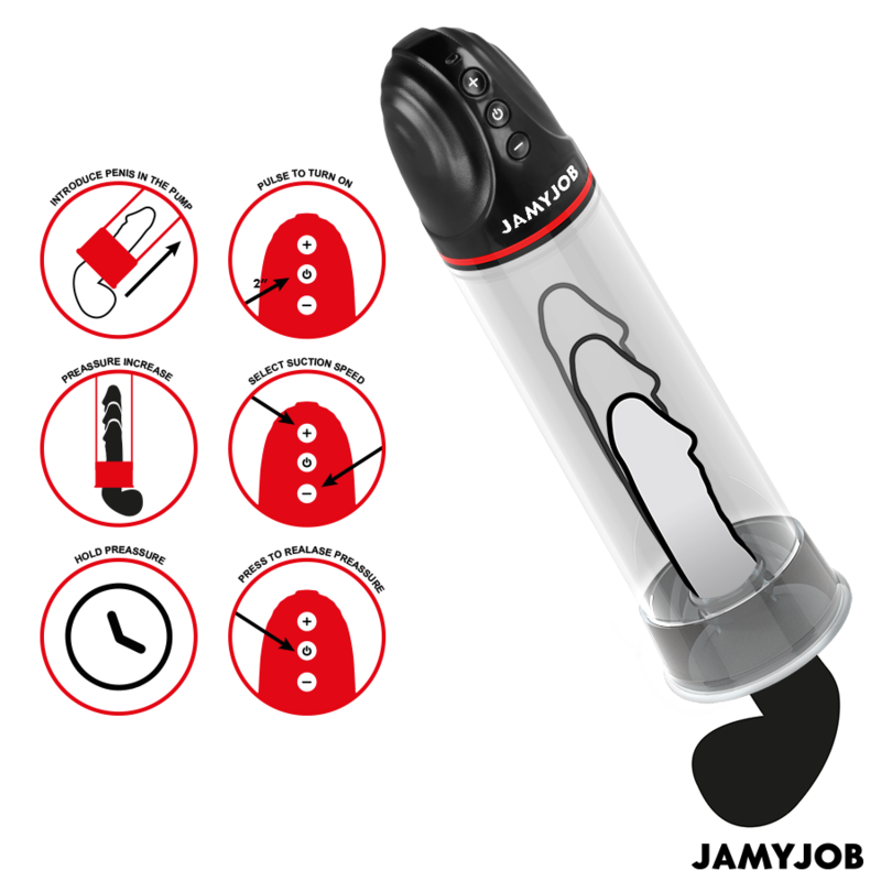 JAMYJOB - Xpand bomba automática 3 niveles de succionador gris
