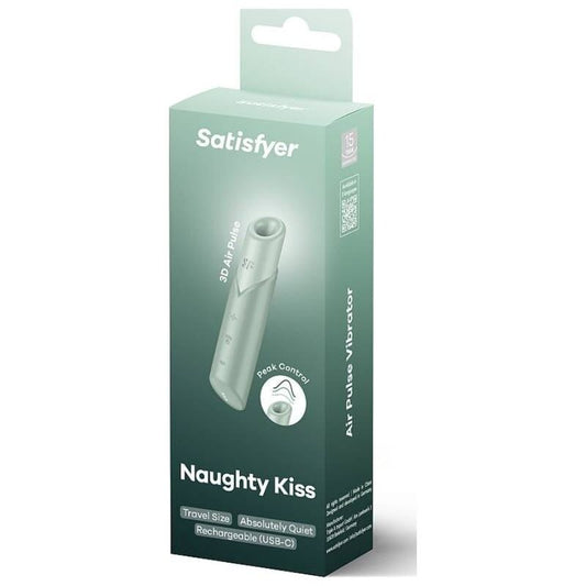 SATISFYER - Naughty Kiss estimulador clitorial por ondas verde agua