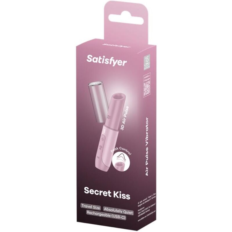 SATISFYER - Secret Kiss estimulador clitorial por ondas rosa