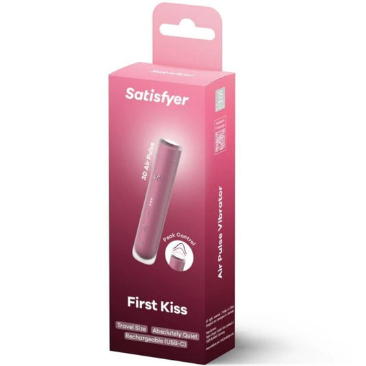 SATISFYER - First Kiss estimulador clitorial por ondas granate