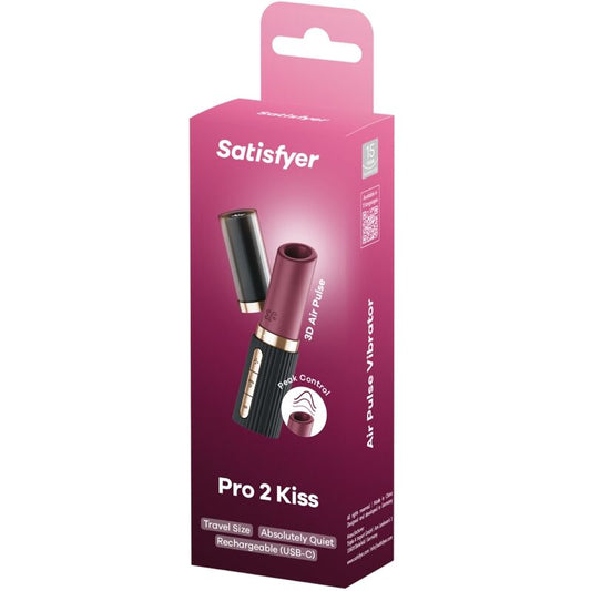 SATISFYER - Pro 2 Kiss estimulador clitorial por ondas granate / negro