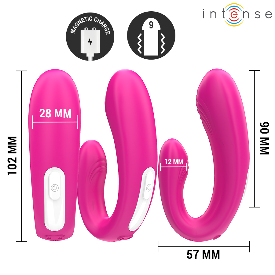 INTENSE Janet — estimulador y vibrador dual en forma de U con control remoto