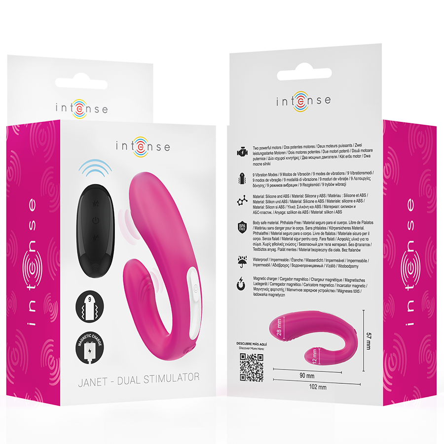 INTENSE Janet — estimulador y vibrador dual en forma de U con control remoto