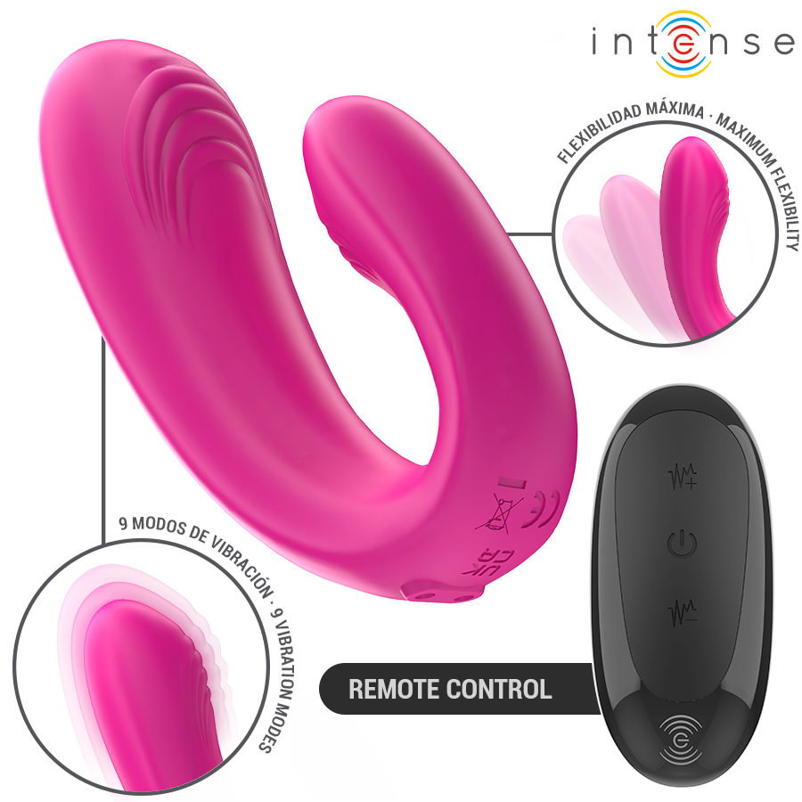 INTENSE Janet — estimulador y vibrador dual en forma de U con control remoto