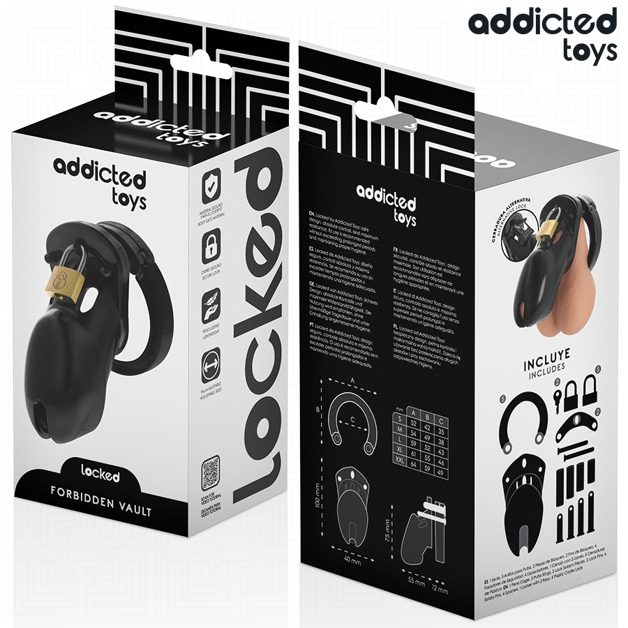 ADDICTED TOYS LOCKED — Forbidden Vault jaula de castidad 10 cm