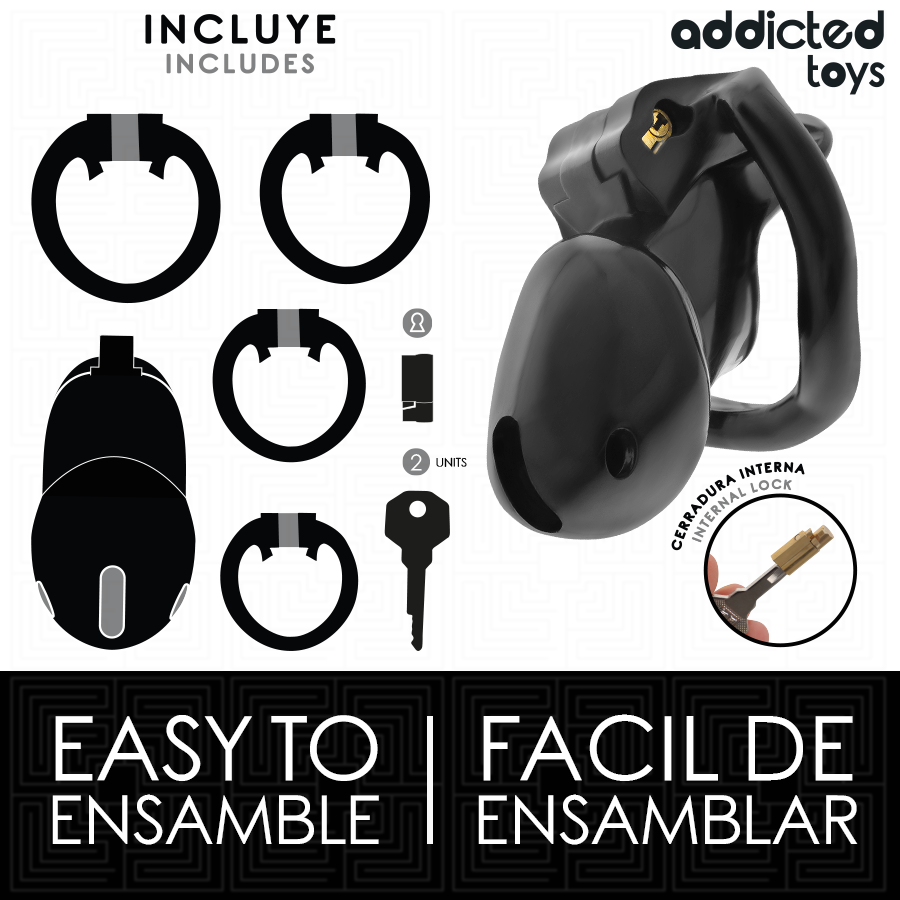 ADDICTED TOYS LOCKED — Mindnight Cell jaula de castidad talla S