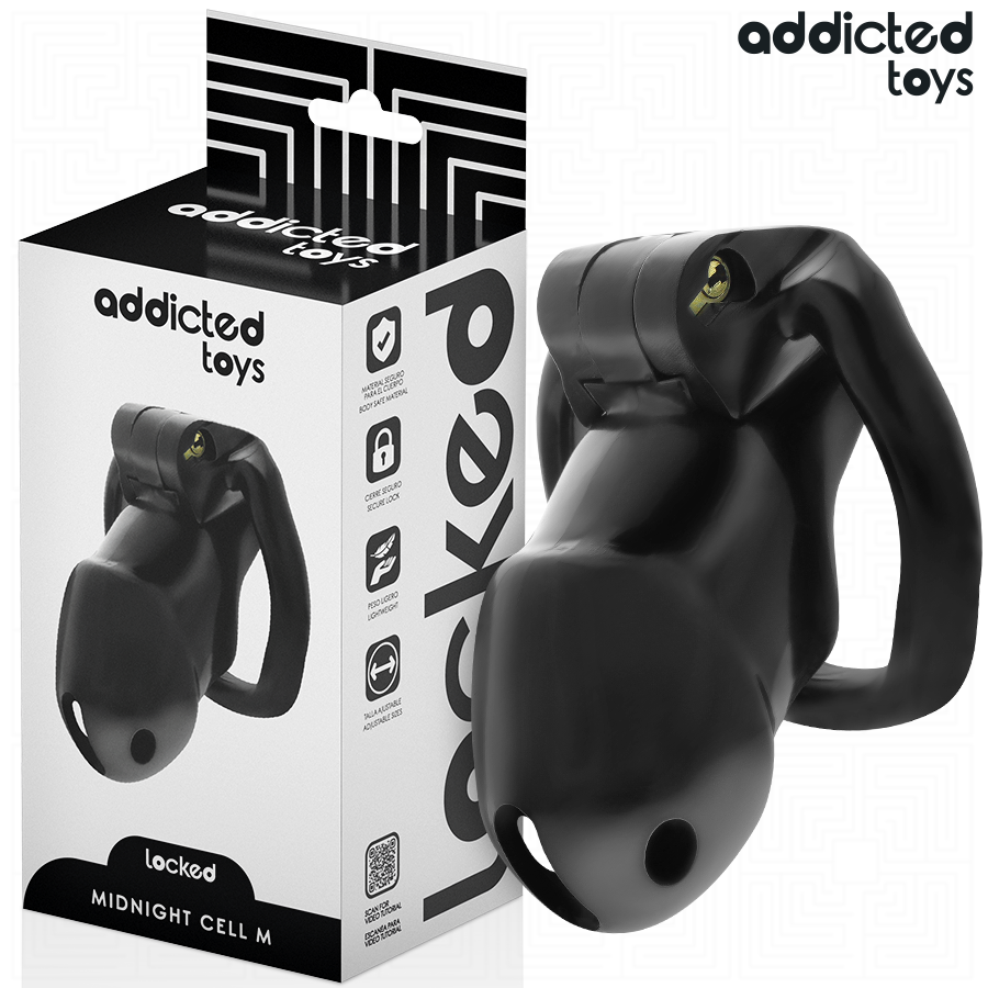 ADDICTED TOYS LOCKED — Mindnight Cell jaula de castidad talla M