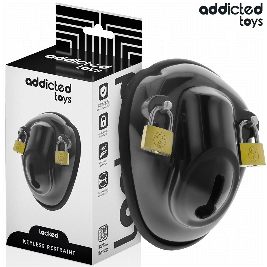 ADDICTED TOYS LOCKED — Keyless Restraint jaula de castidad 11,5 cm