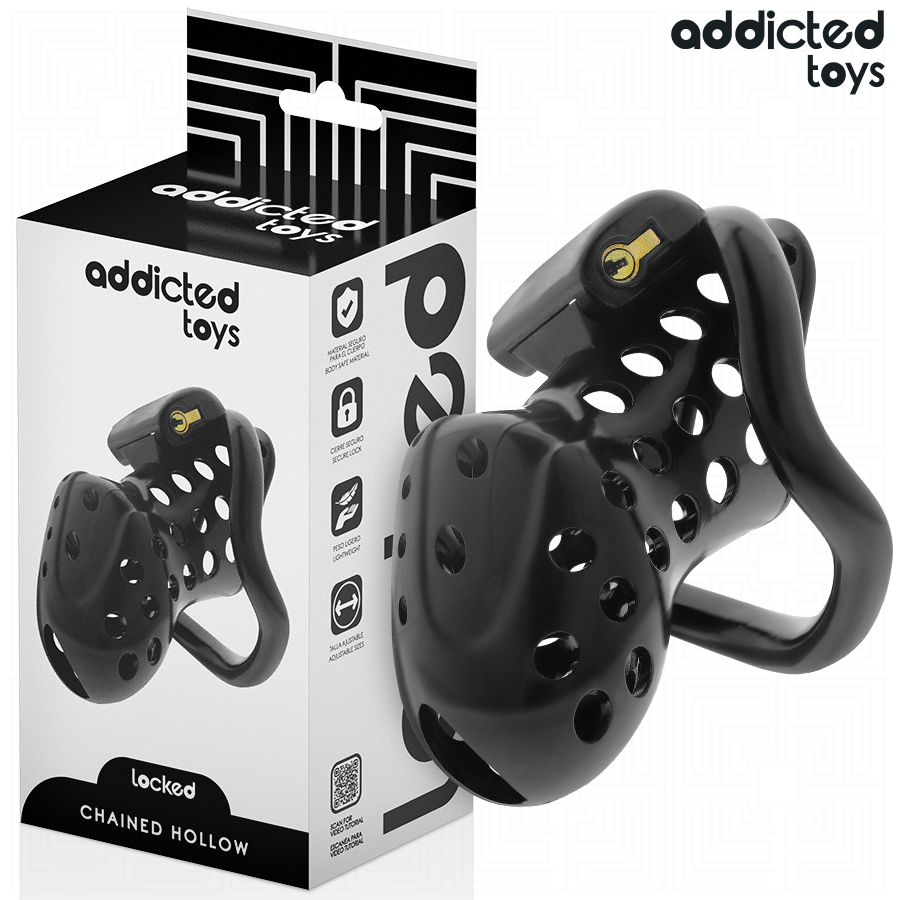 ADDICTED TOYS LOCKED — Chained Hollow jaula de castidad 10,5 cm
