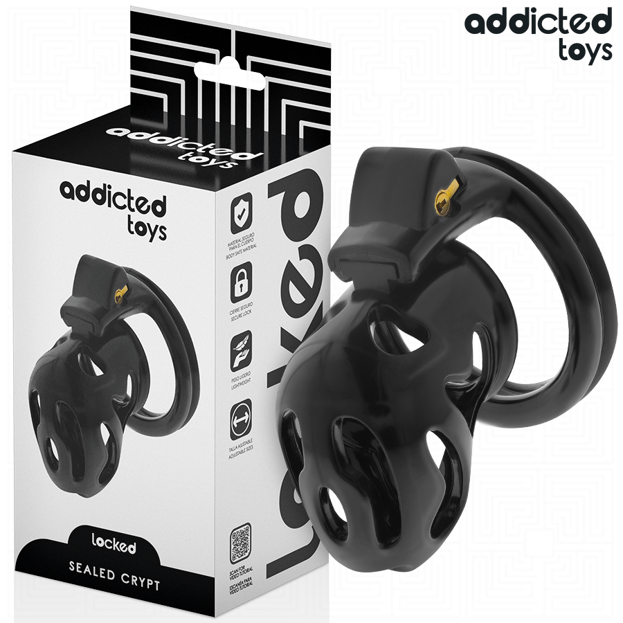 ADDICTED TOYS LOCKED — Sealed Crypt jaula para pene 8 cm