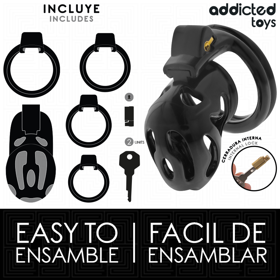 ADDICTED TOYS LOCKED — Sealed Crypt jaula para pene 8 cm