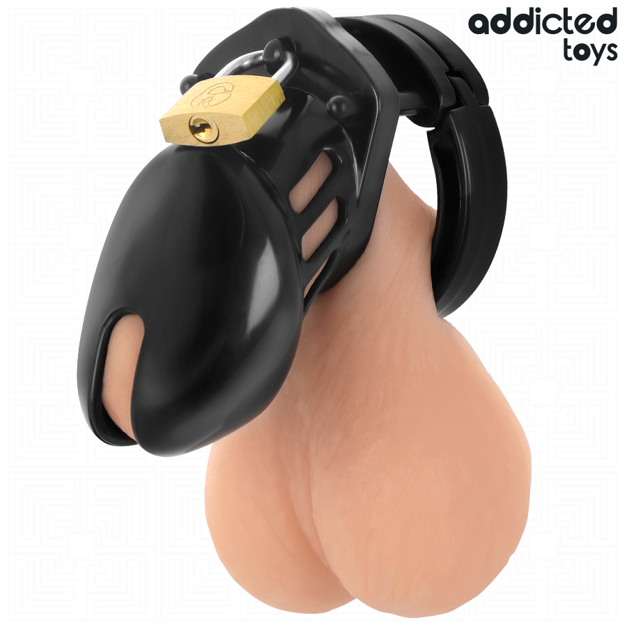 ADDICTED TOYS LOCKED — Obsidian Hold jaula de castidad talla S