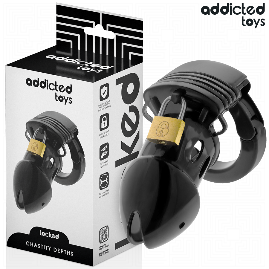 ADDICTED TOYS LOCKED — Chastity Depths jaula de castidad 7,5 cm