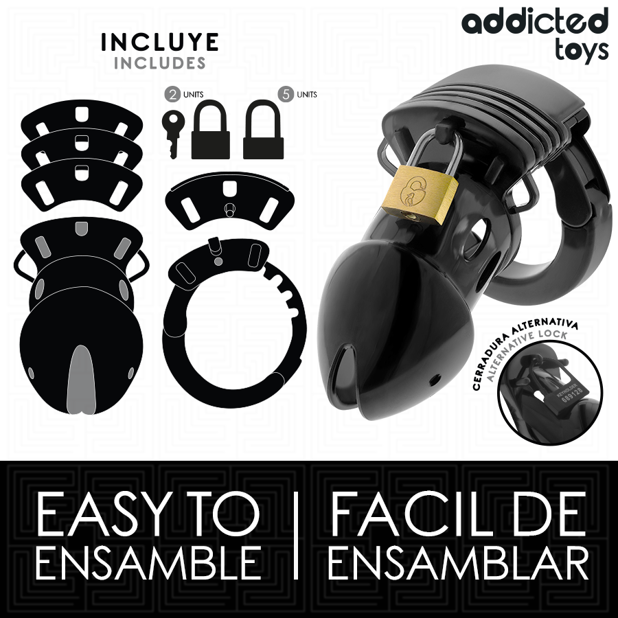 ADDICTED TOYS LOCKED — Chastity Depths jaula de castidad 7,5 cm