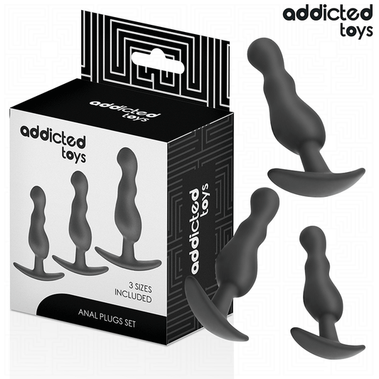 Addicted Toys — set de 3 plugs anales de silicona modelo 1
